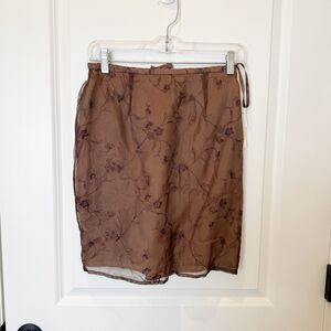 VTG Finity Womens Fairy Grunge Silk Mini Skirt Size 4 Petite Forest Goblincore